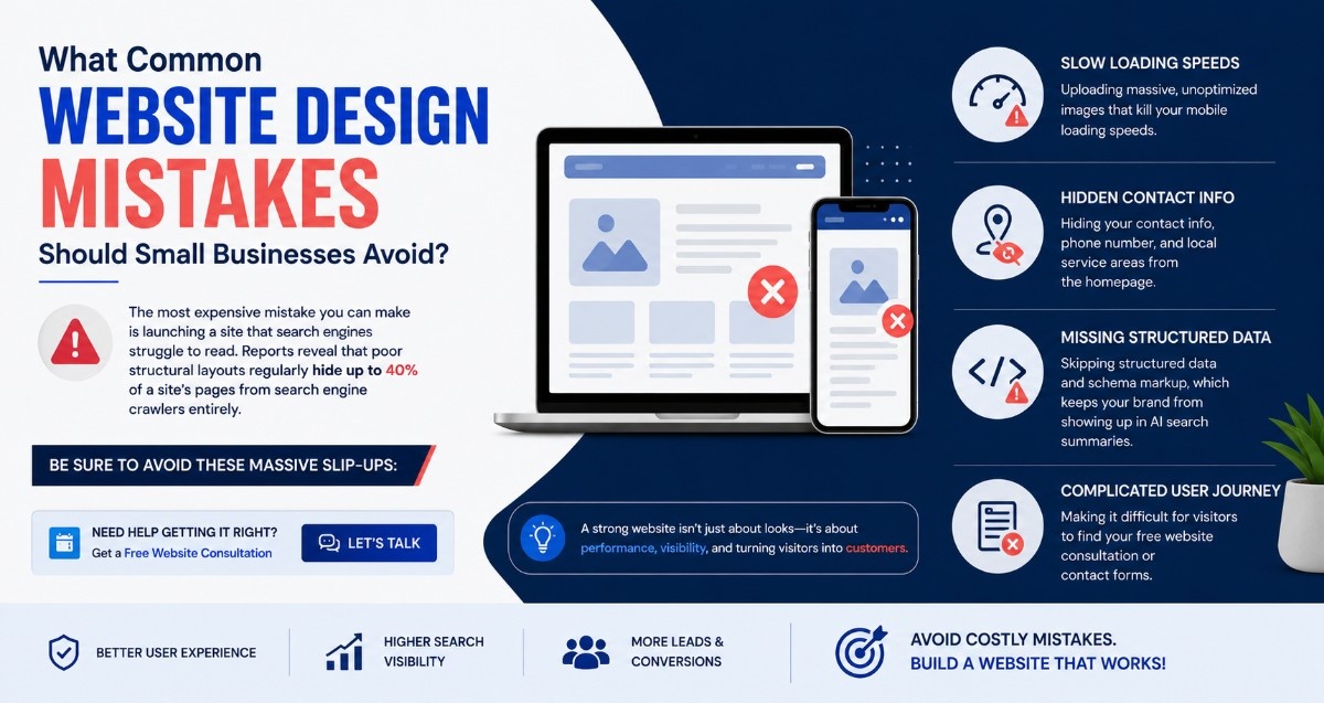 Website design mistakes small businesses should avoid